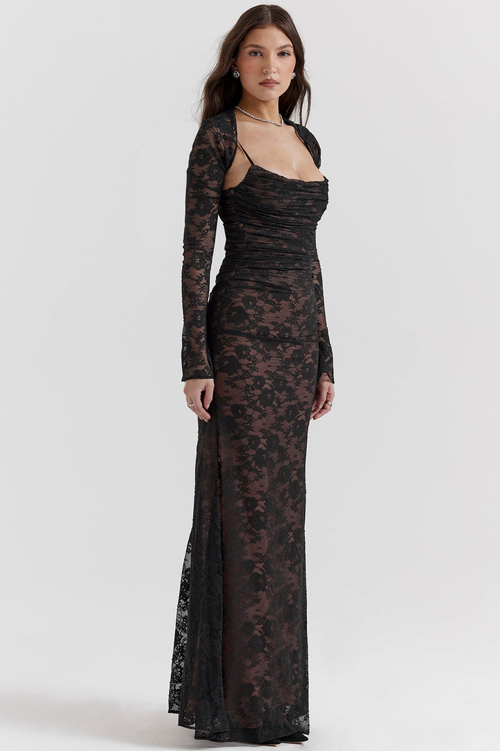 Alba Langes Kleid für Frauen | Eleganter Stil & Fließendes Gewebe