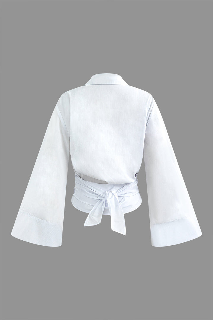 Zelina Damen Wickelhemd | Elegantes Blusenshirt mit V-Ausschnitt & lockerer Passform