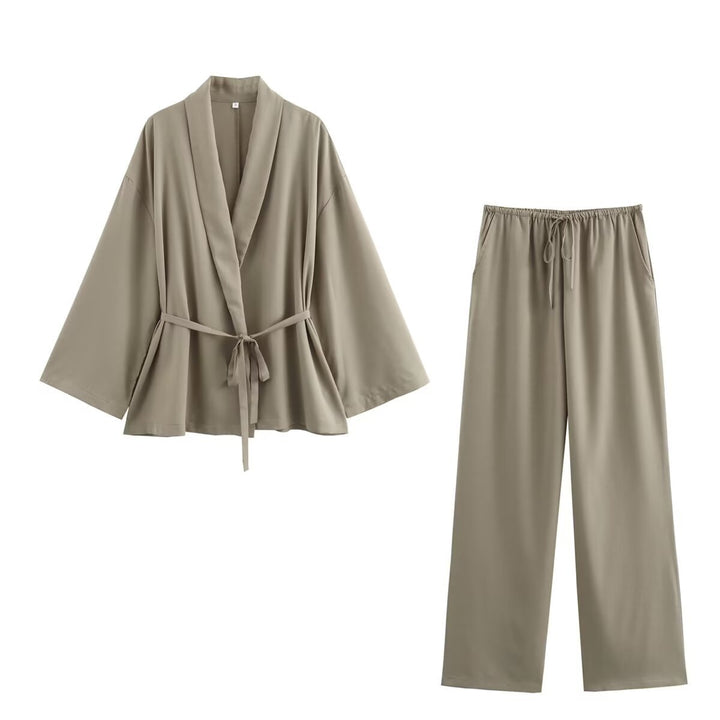 Nalani Leinen Kimono Set für Damen | Luftig, Elegant & Vielseitig für Frühling und Sommer