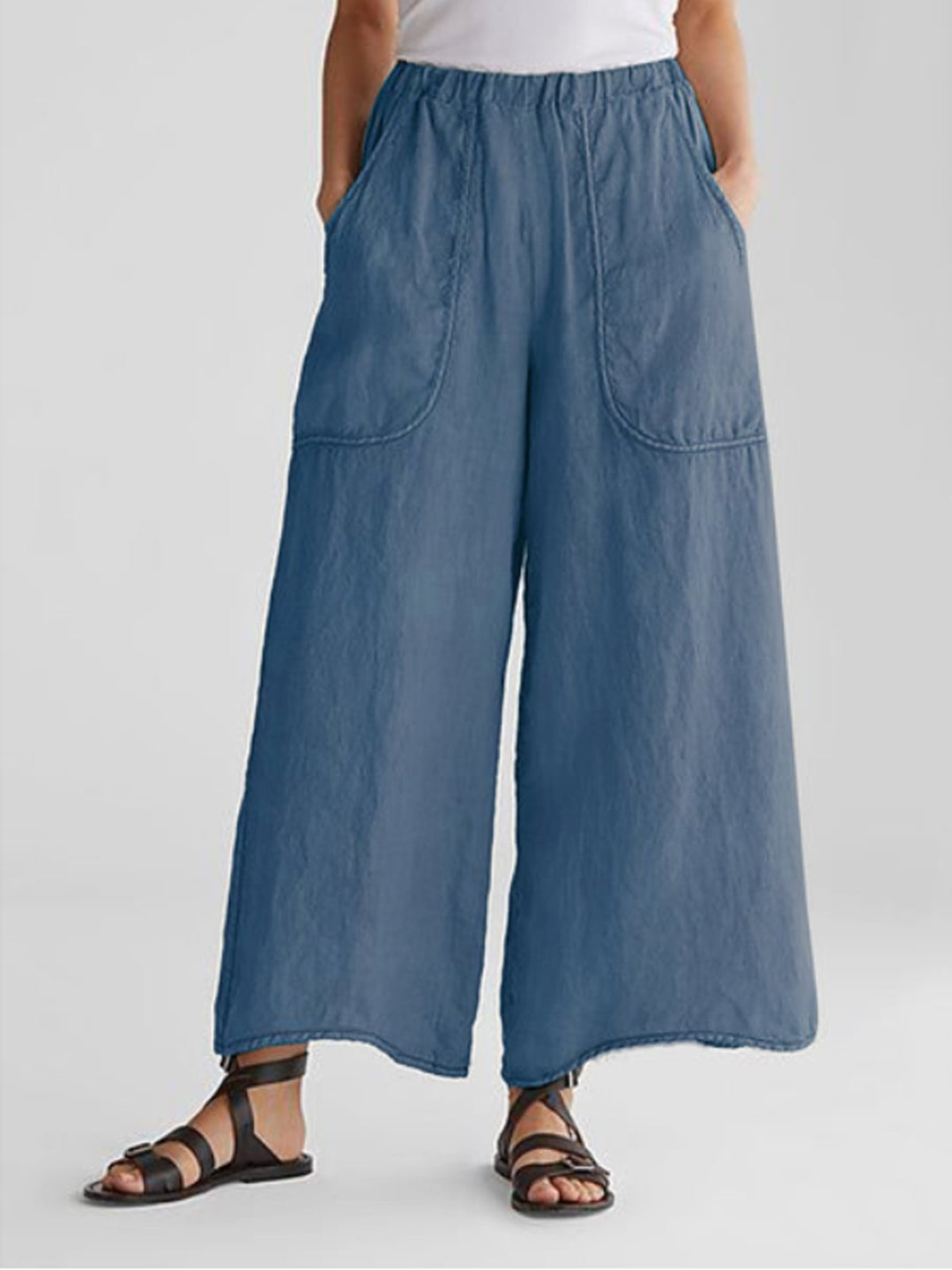 Weite Leinenhose mit Komfortbund | Leinen | Lässig & Luftig
