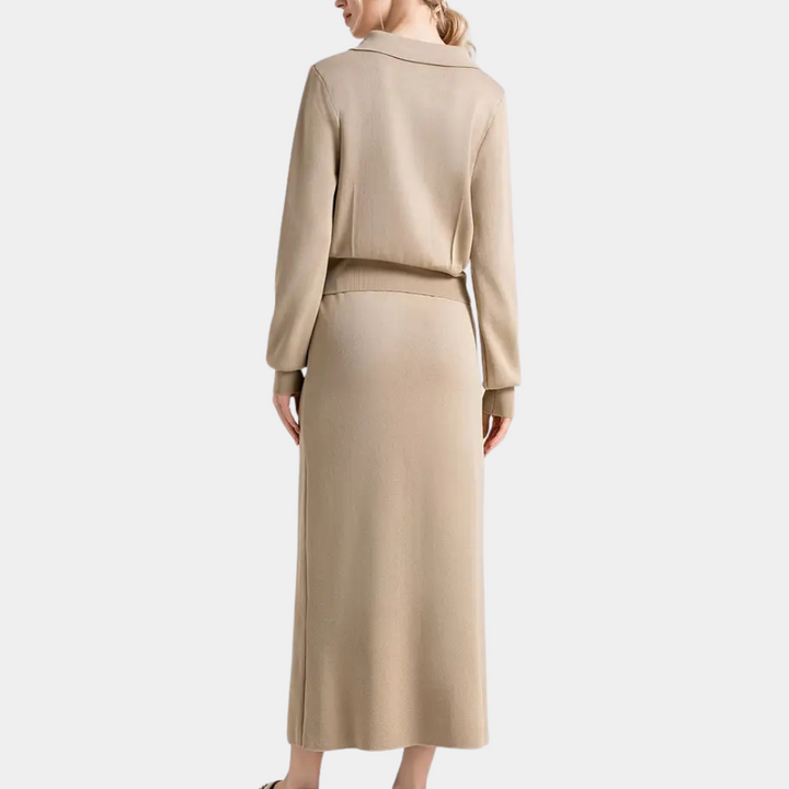 Celeste Zweiteiliges Damen-Outfit | Geknöpft & Elegant Style