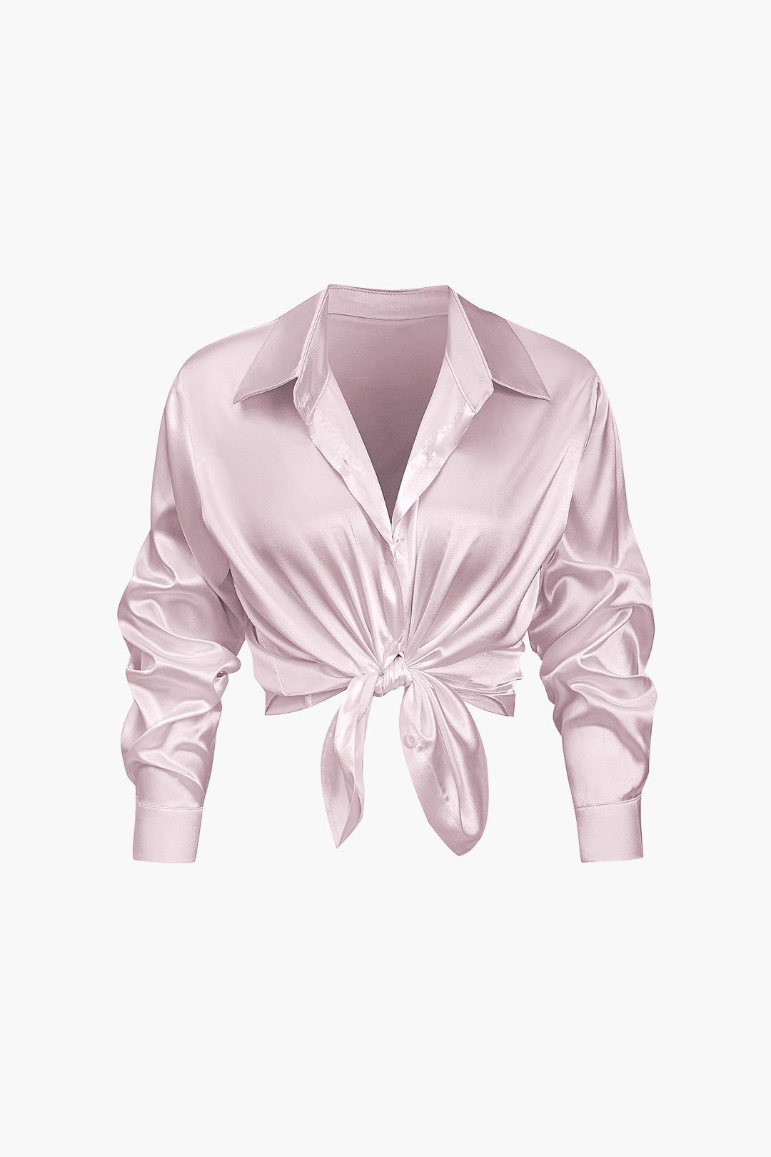 Lillian Satinbluse für Damen | Elegantes Langarmhemd mit lockerer Passform & zeitlosem Design