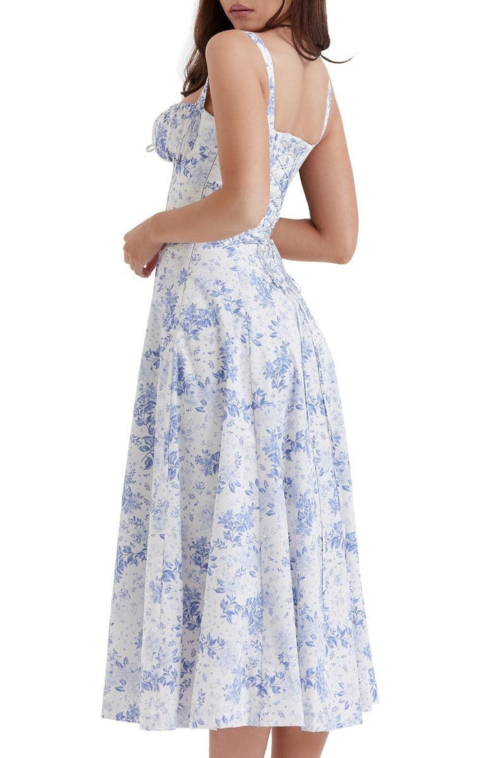 Blumenkleid mit Korsett | Lässige Eleganz & sommerlicher Charme