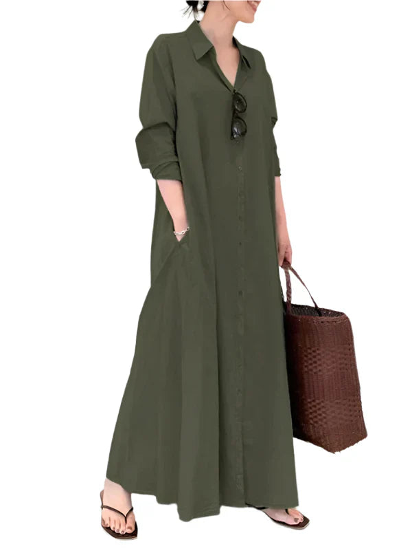 Livia Maxi Kleid für Frauen – Elegantes langes Kleid mit A-Linien-Silhouette