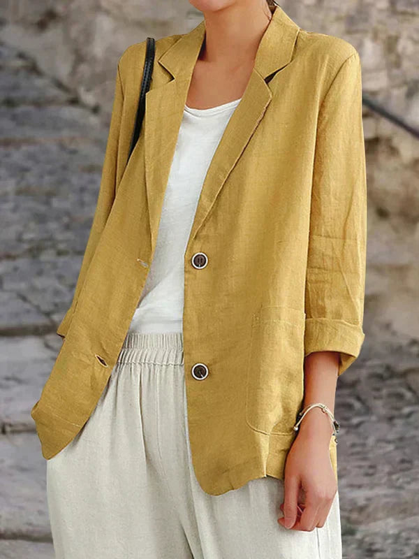 Leichter Leinenblazer | Lockere Passform | Zeitlos & Elegant
