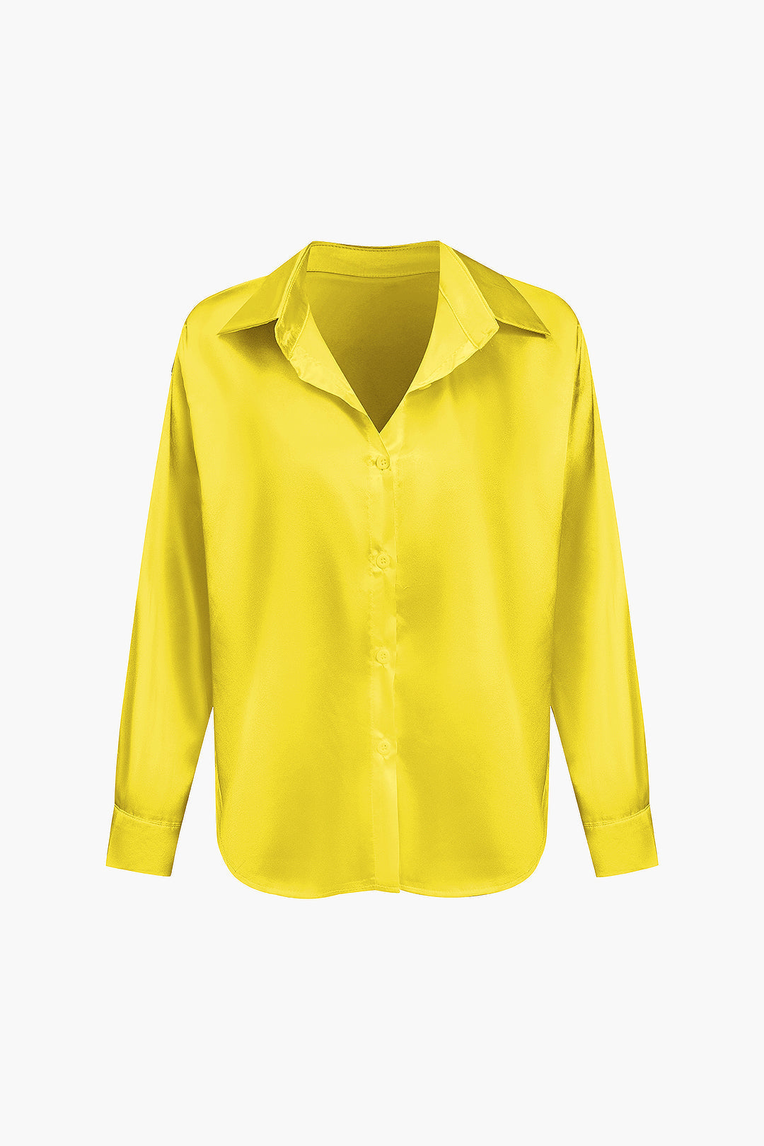 Lillian Satinbluse für Damen | Elegantes Langarmhemd mit lockerer Passform & zeitlosem Design