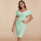 Lykke Midikleid Damen | Schulterfrei mit V-Ausschnitt für Sommer & elegante Anlässe