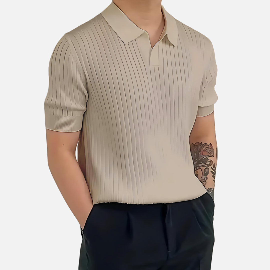 ALESSO RIBBED POLO SHIRT