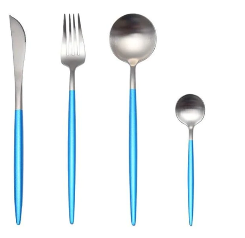 24-teiliges Edelstahl-Besteckset in Gold-Silber – RoyalGlow Luxusbesteck