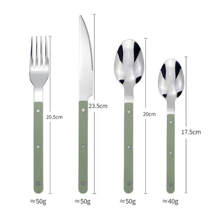 24-teiliges Edelstahl-Besteckset mit Gravur-Design – BistroLine