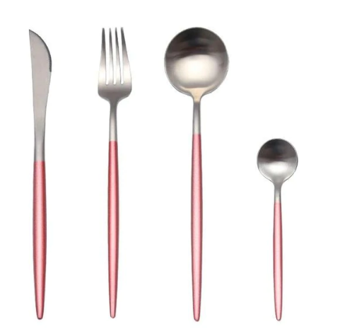 24-teiliges Edelstahl-Besteckset in Gold-Silber – RoyalGlow Luxusbesteck