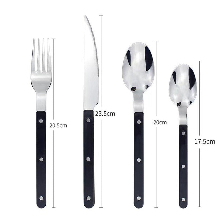24-teiliges Edelstahl-Besteckset mit Gravur-Design – BistroLine