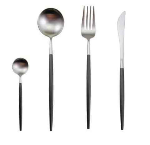 24-teiliges Edelstahl-Besteckset in Gold-Silber – RoyalGlow Luxusbesteck
