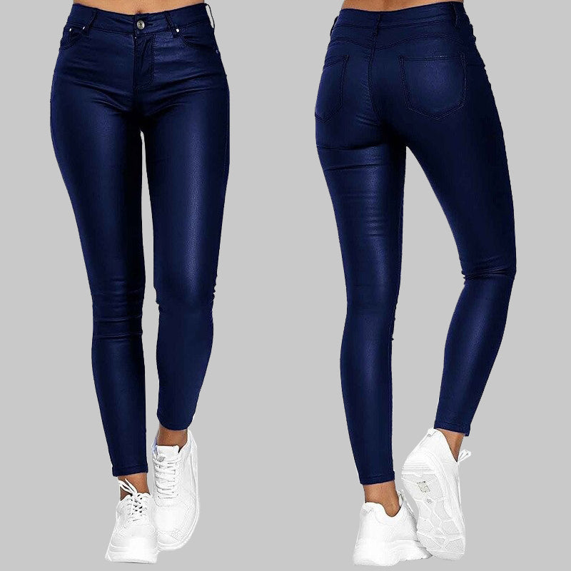 Margaux Schlanke Stretch-Lederhose mit hoher Taille | Eleganz & Komfort