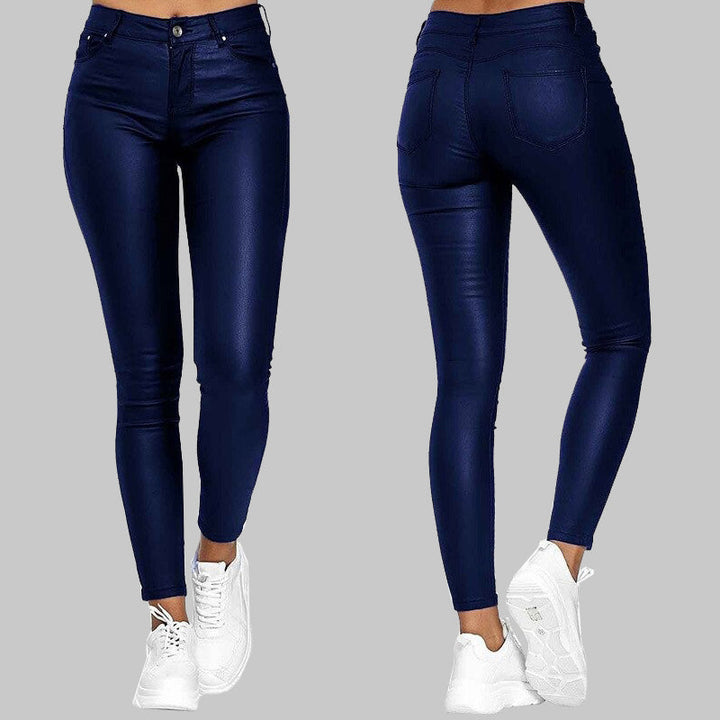 Margaux Schlanke Stretch-Lederhose mit hoher Taille | Eleganz & Komfort