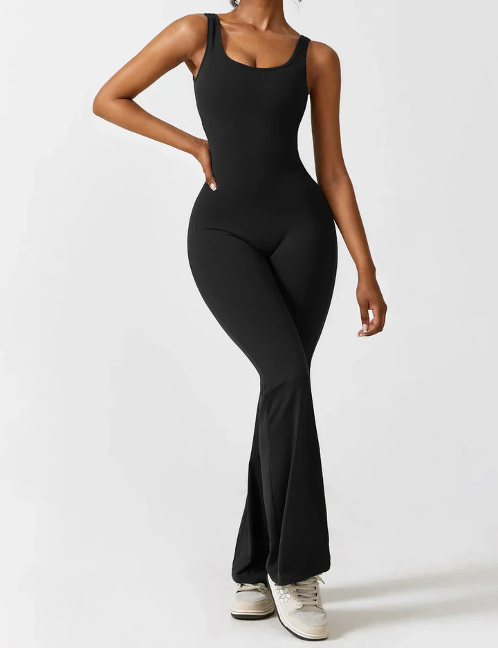 Elena | Ausgestellter Jumpsuit mit V-Rücken