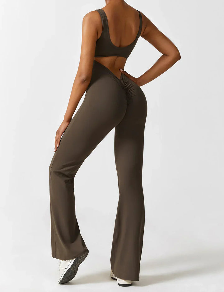 Elena | Ausgestellter Jumpsuit mit V-Rücken