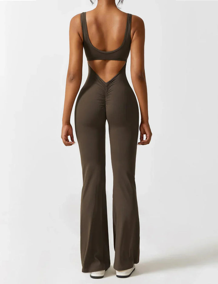 Elena | Ausgestellter Jumpsuit mit V-Rücken