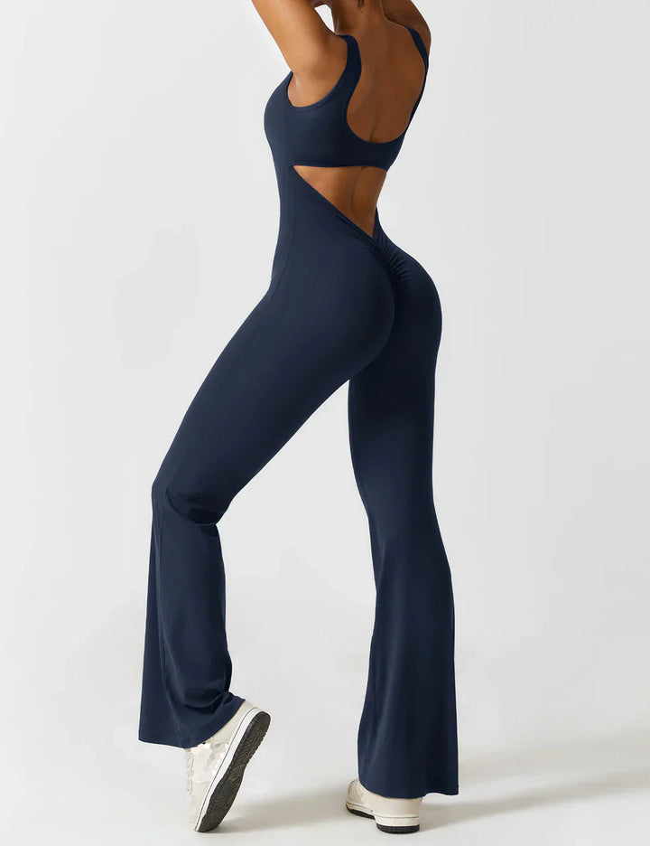 Elena | Ausgestellter Jumpsuit mit V-Rücken