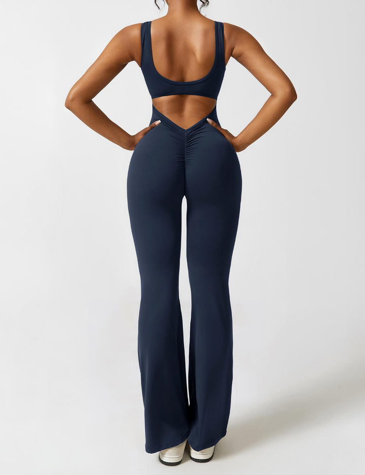 Elena | Ausgestellter Jumpsuit mit V-Rücken