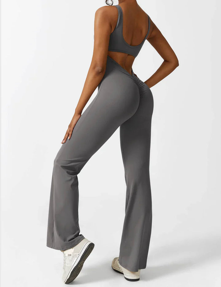 Elena | Ausgestellter Jumpsuit mit V-Rücken