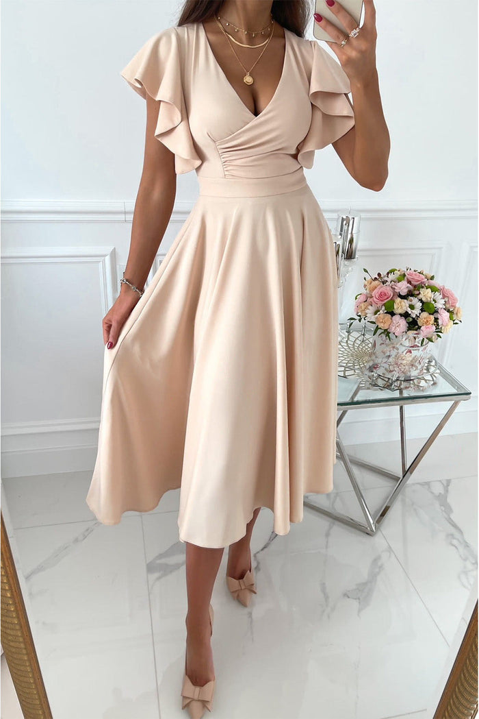 Sophie | Wickelkleid mit gerüschten Ärmeln