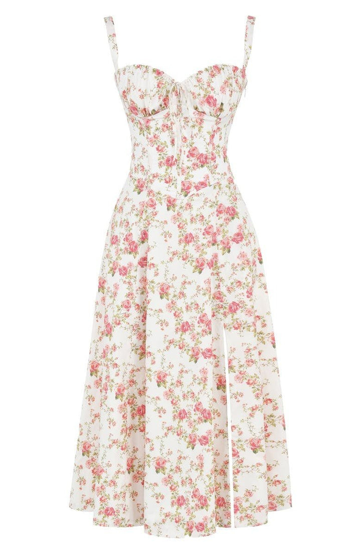 Blumenkleid mit Korsett | Lässige Eleganz & sommerlicher Charme