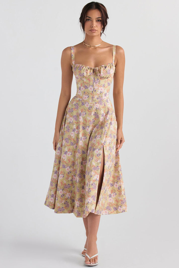 Blumenkleid mit Korsett | Lässige Eleganz & sommerlicher Charme