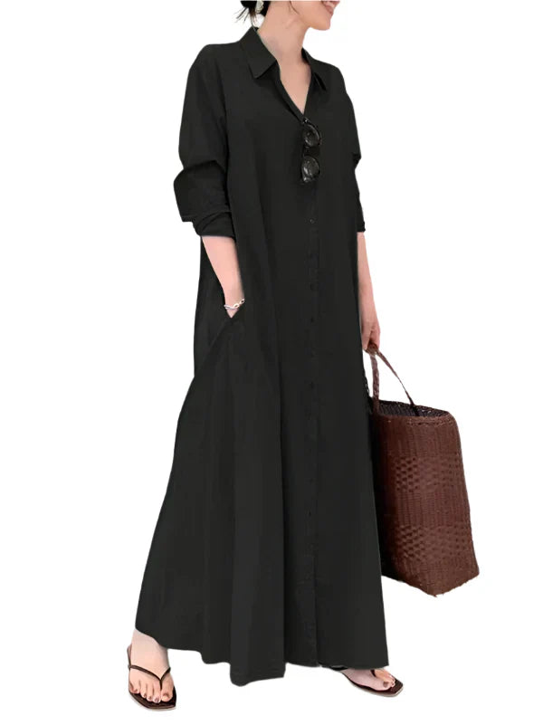 Livia Maxi Kleid für Frauen – Elegantes langes Kleid mit A-Linien-Silhouette