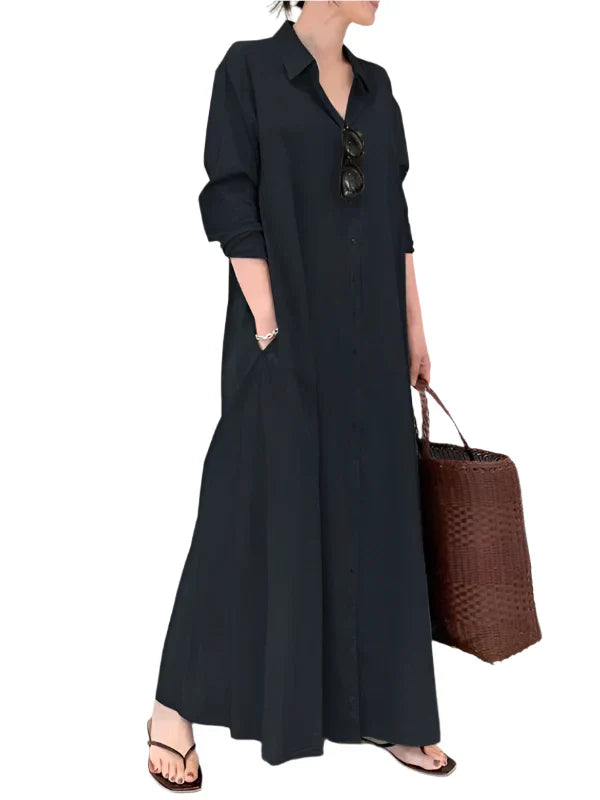 Livia Maxi Kleid für Frauen – Elegantes langes Kleid mit A-Linien-Silhouette
