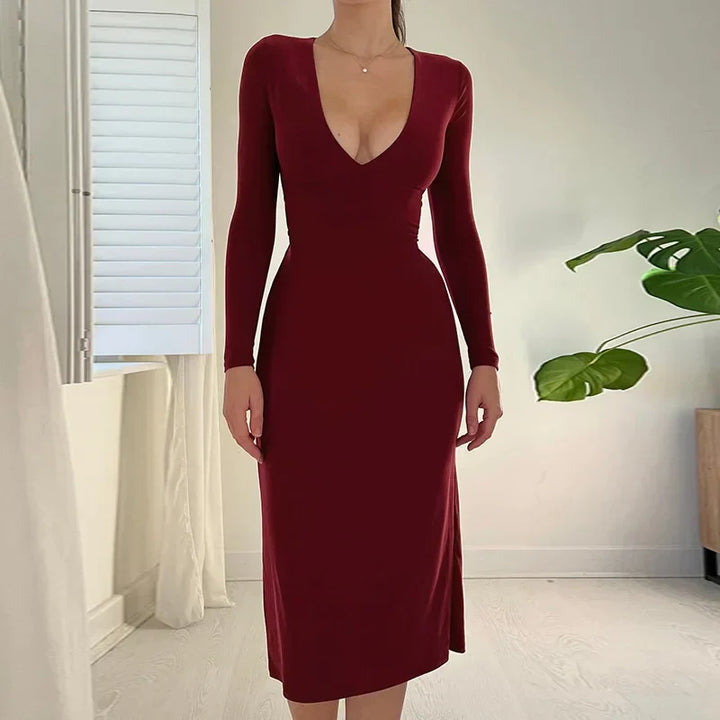 Mireille | Elegantes Bodycon-Kleid mit Kordelzug und figurformendem Effekt