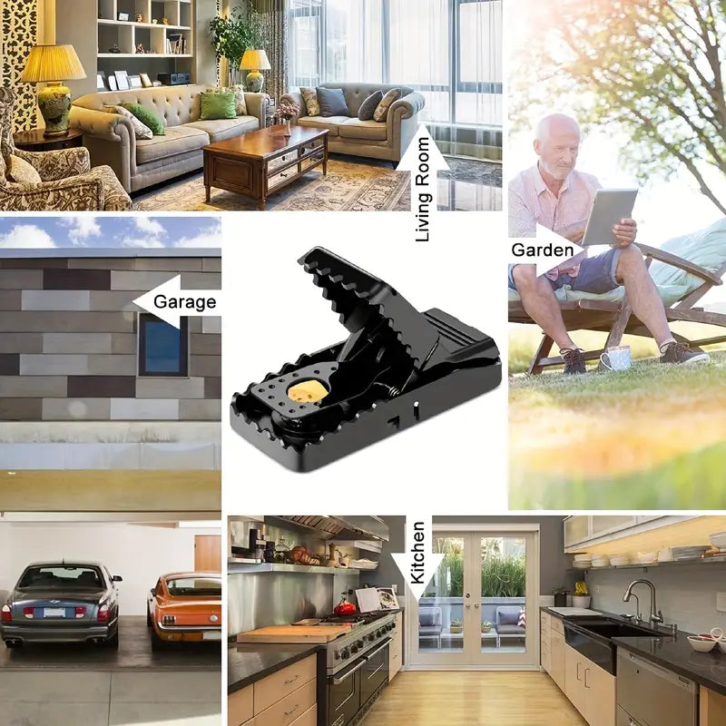 Hochsensible, wiederverwendbare Mausfalle | Effektive Rattenfalle für den Innen- und Außenbereich