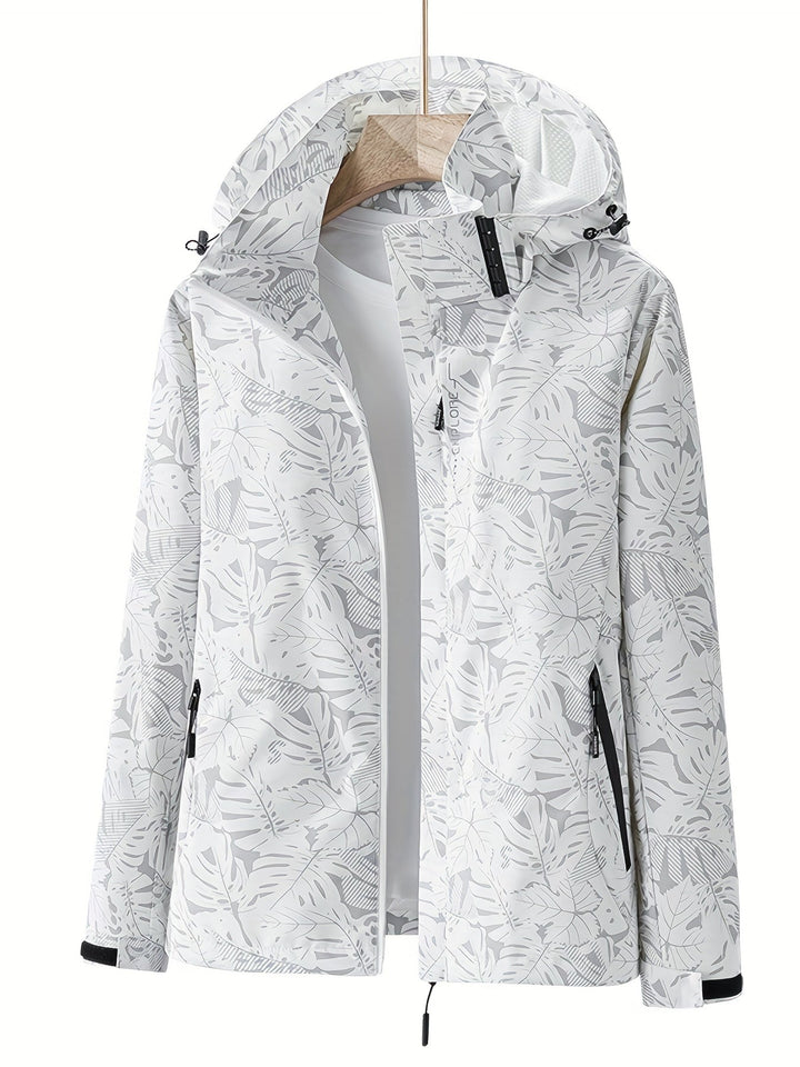 CALSEY | WASSERDICHTE WINDJACKE MIT TARNMUSTER