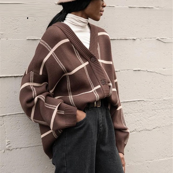 Margaux | Retro Strickjacke Chic & Bequem für einen lässigen Stil