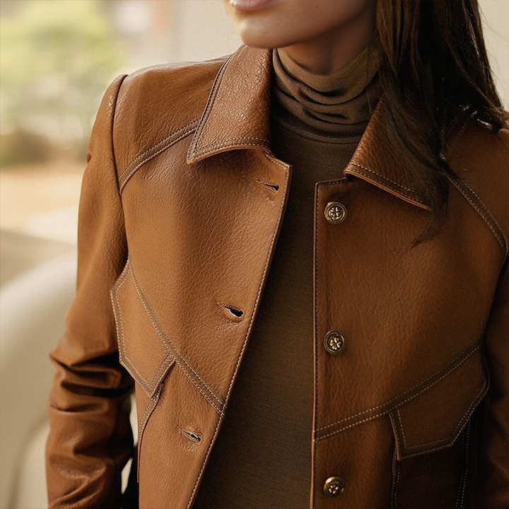 Anita | Elegante Lederjacke für Damen - Zeitlos & Sophisticated