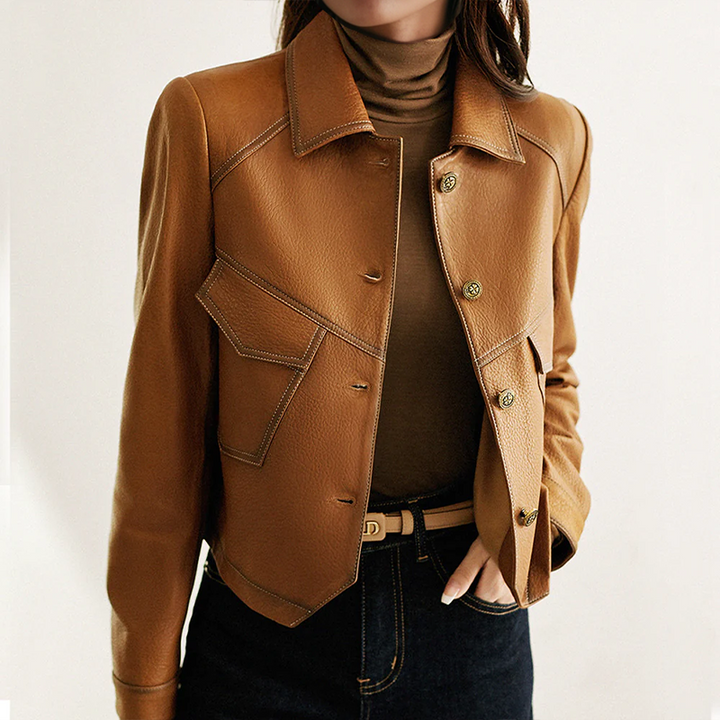 Anita | Elegante Lederjacke für Damen - Zeitlos & Sophisticated