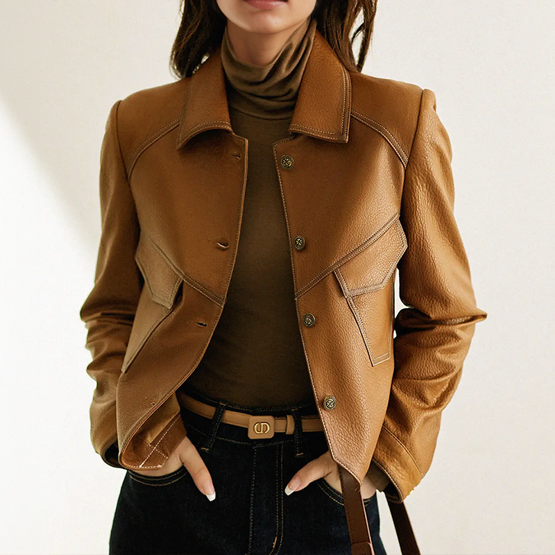 Anita | Elegante Lederjacke für Damen - Zeitlos & Sophisticated