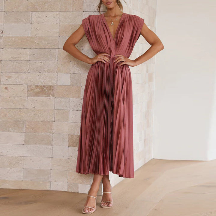 Louise | Elegantes Kleid mit V-Ausschnitt - Schicker Stil und absoluter Komfort