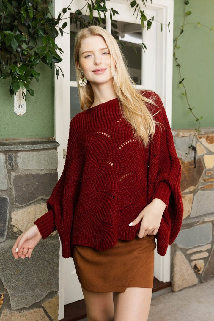 Michelle - Strickpullover mit Fledermausärmeln