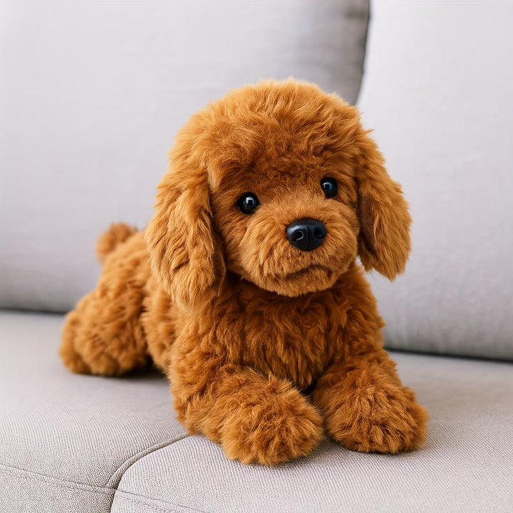 Plüsch Teddy Dog Realistisch & Weich | Kuschelspielzeug für Kinder & Geschenke