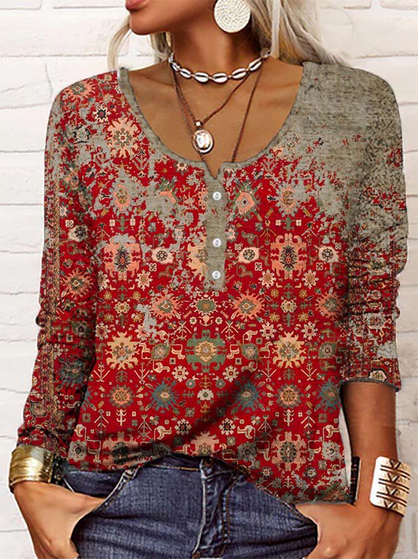 Ines Eleganter Aztekenmuster Pullover-Over | Einzigartiger Stil & Absolute Bequemlichkeit