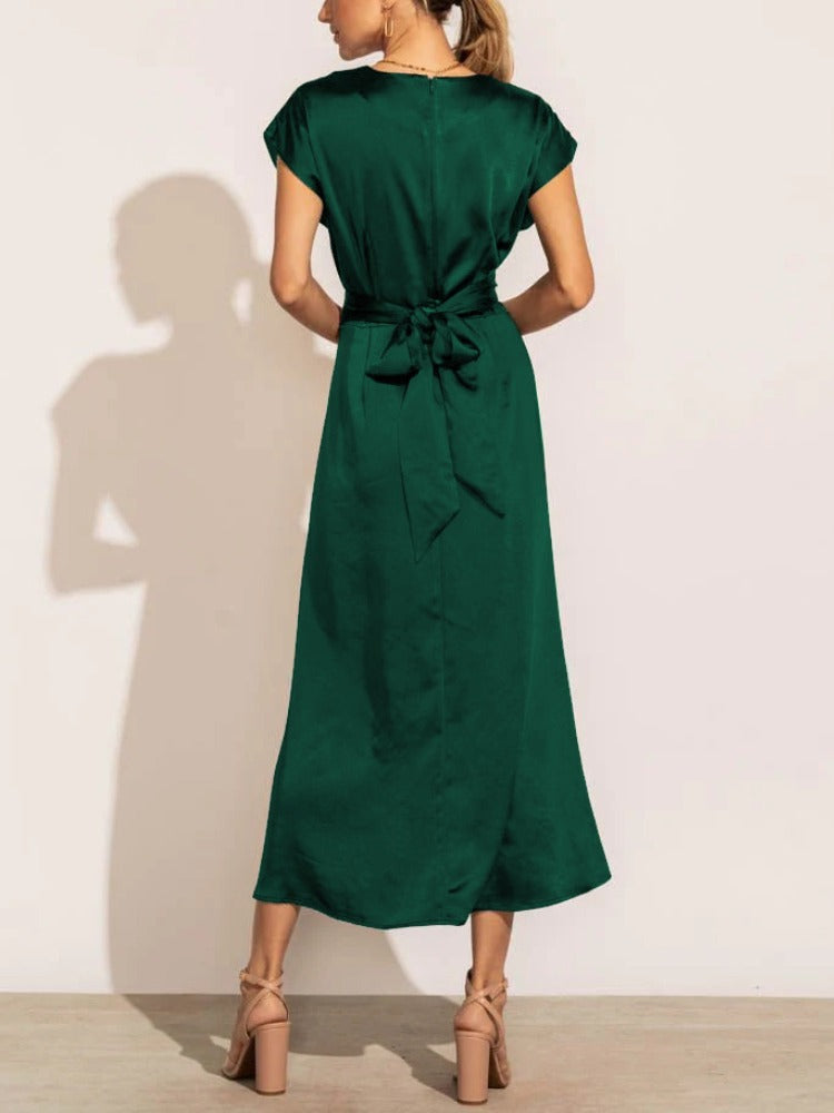 Claire Elegantes Midikleid aus Seide für Frauen | Chic & Raffiniert