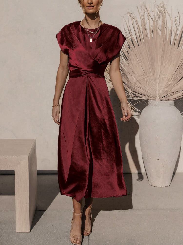 Claire Elegantes Midikleid aus Seide für Frauen | Chic & Raffiniert