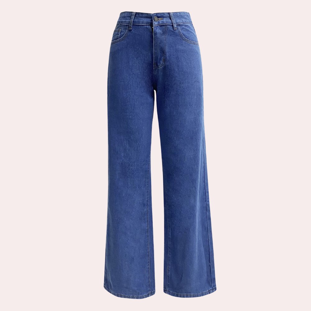 Jitka Casual Baggy Jeans – Hoch Taillierte Stretch-Denimjeans für Stil und Komfort