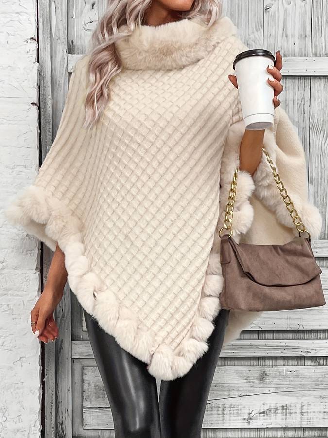 Aurelia Eleganter Poncho mit Luxusveredelung | Stil & Komfort