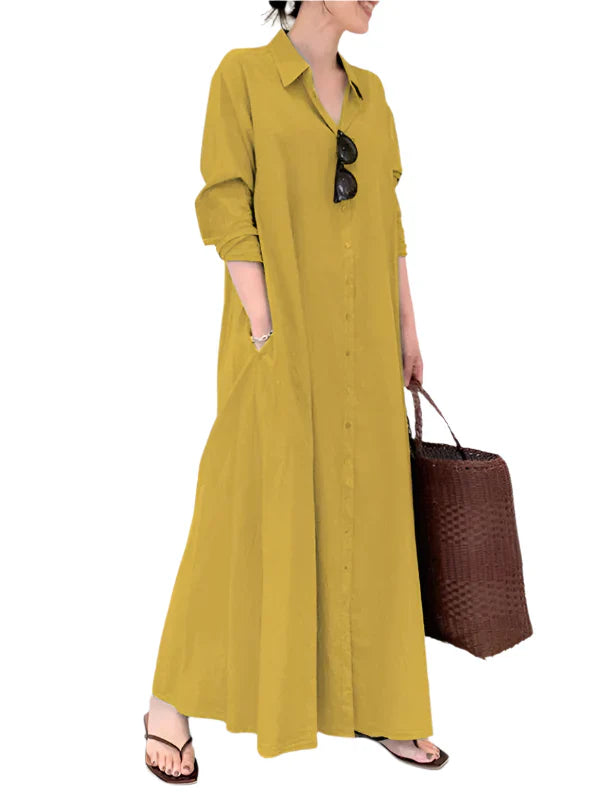 Livia Maxi Kleid für Frauen – Elegantes langes Kleid mit A-Linien-Silhouette