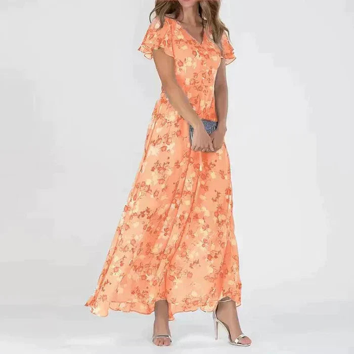 Sofie – Lange Sommerkleid mit Blumenmuster