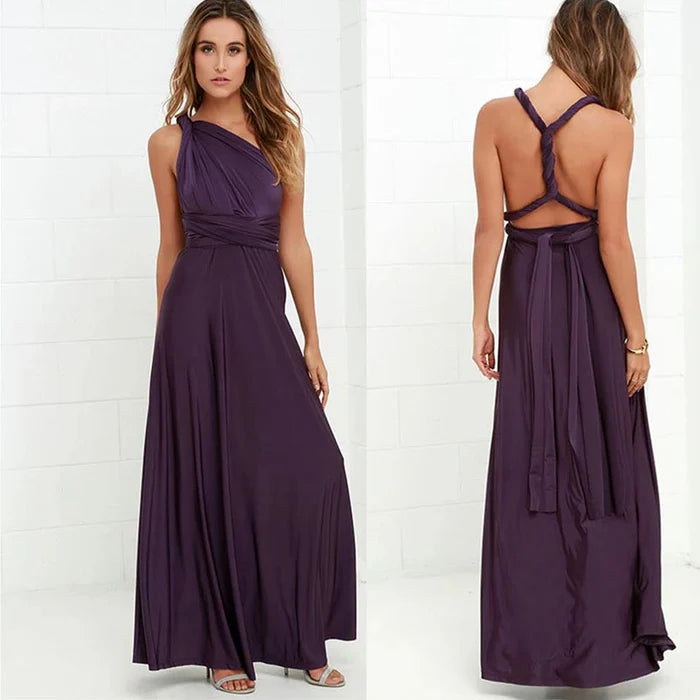 Eliane Wickelkleid für Damen | Midikleid mit V-Ausschnitt & Bindegürtel in fließender Silhouette