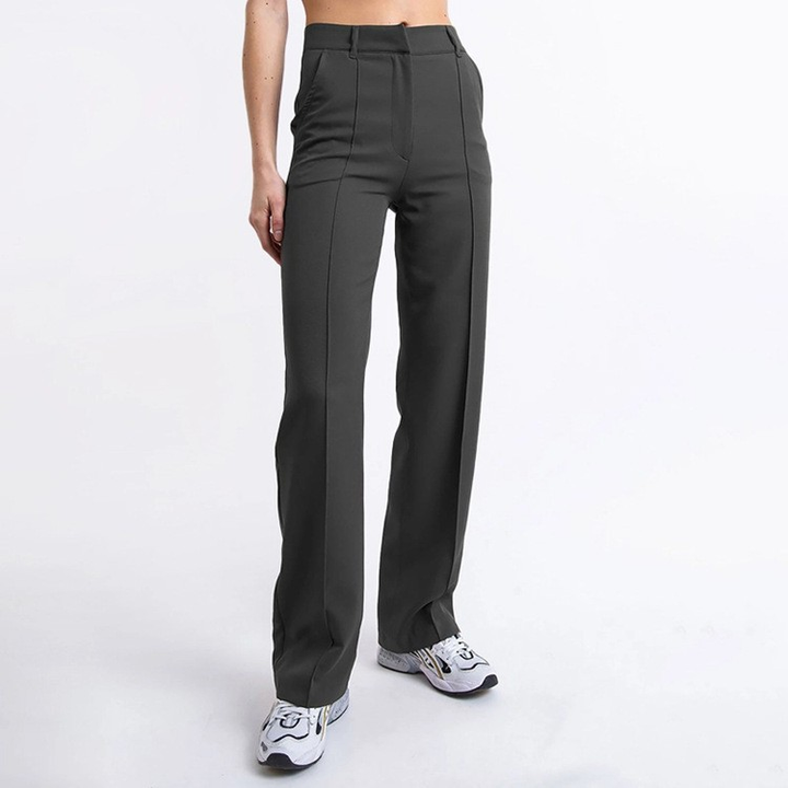 Lena Casual Wide Leg Trousers – Hoch Taillierte Hose mit Weiten Beinen für Vielseitigen Stil