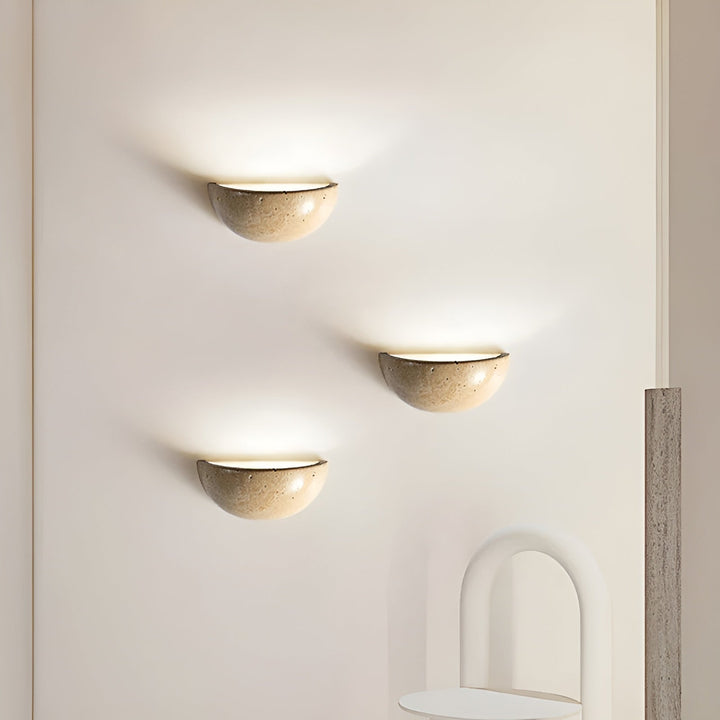 ZenGlow LED-Wandleuchte aus Stein | Wabi-Sabi Design Minimalistisch & Elegant